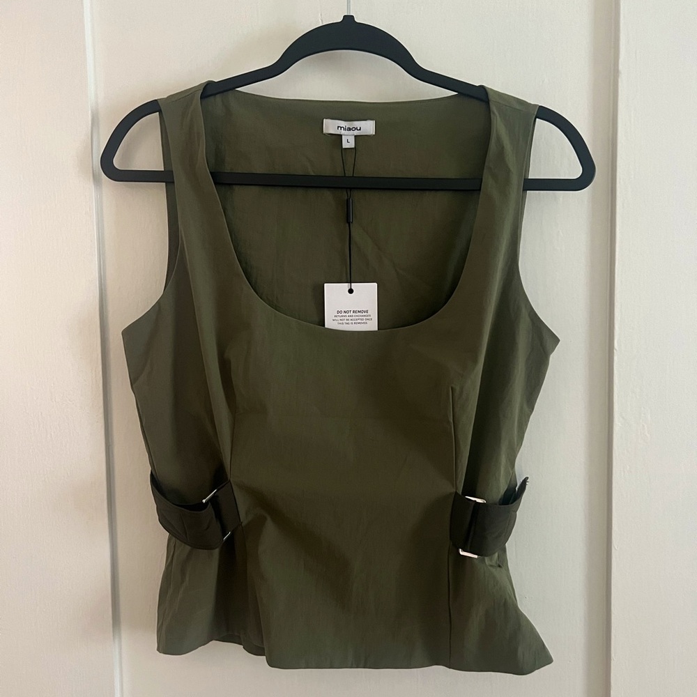 Miaou Leila Top in Green Size L Brand New